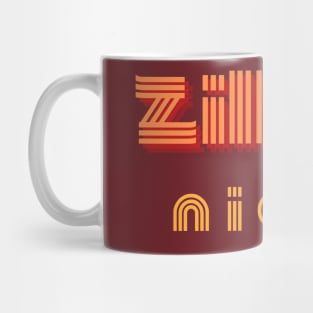 Zillion night orange retro Mug